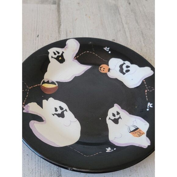 Palm tree‎ co ghost candy plate Halloween dish spooky - Picture 4 of 7